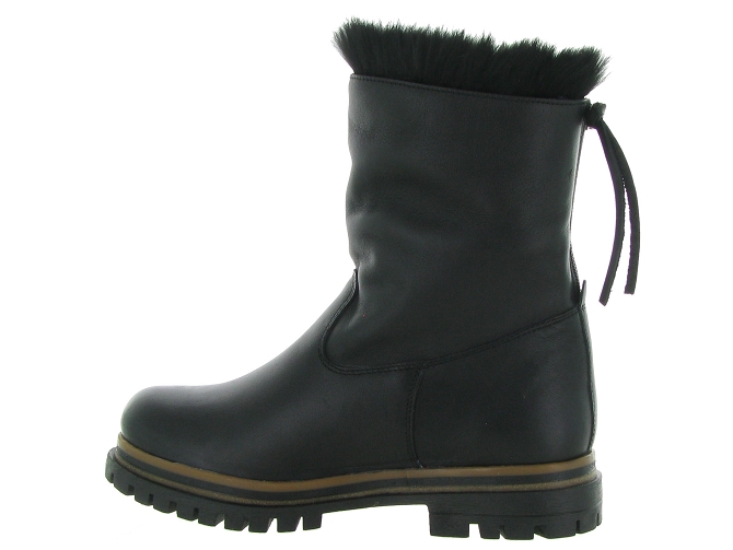 apres ski bottes fourrees - Chaussure neige - femme - Cuir - Noir - La thuile6330301_4