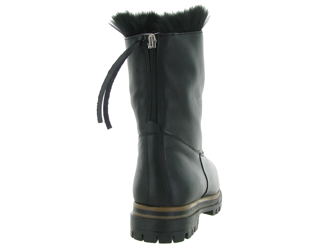 apres ski bottes fourrees - Chaussure neige - femme - Cuir - Noir - La thuile6330301_5