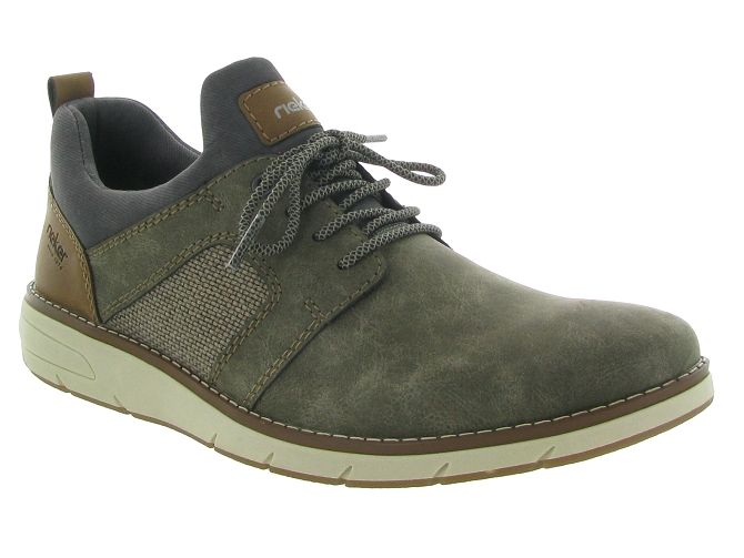 chaussures a lacets - Cérémonie - homme - Cuir - Gris - Rieker