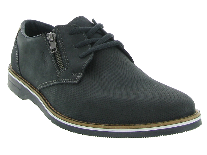 chaussures a lacets - Cérémonie - homme - Cuir - Bleu Marine - Rieker6336701_3