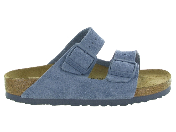 sandales et nu pieds - Mule Sabot - femme - Cuir - Bleu jean - Birkenstock6338004_2