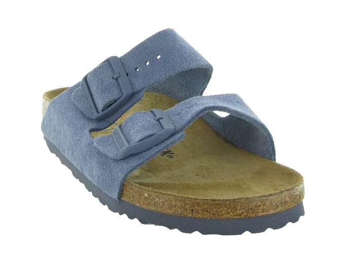 sandales et nu pieds - Mule Sabot - femme - Cuir - Bleu jean - Birkenstock6338004_3