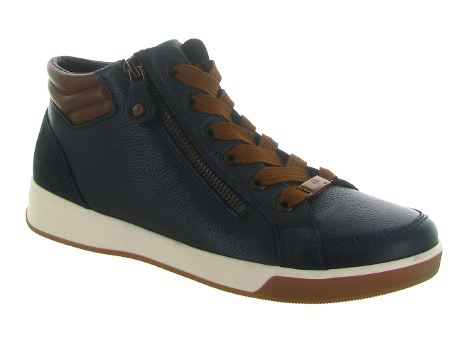 baskets et sneakers - Confort - femme - Cuir - Bleu Marine - Ara