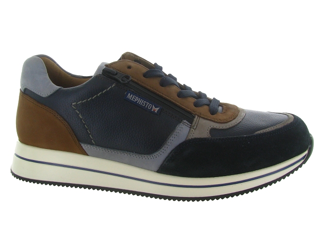 baskets et sneakers - Confort - homme - Cuir - Bleu - Mephisto