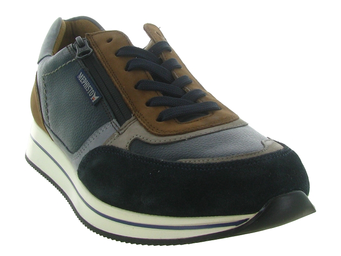 baskets et sneakers - Confort - homme - Cuir - Bleu - Mephisto6347802_3