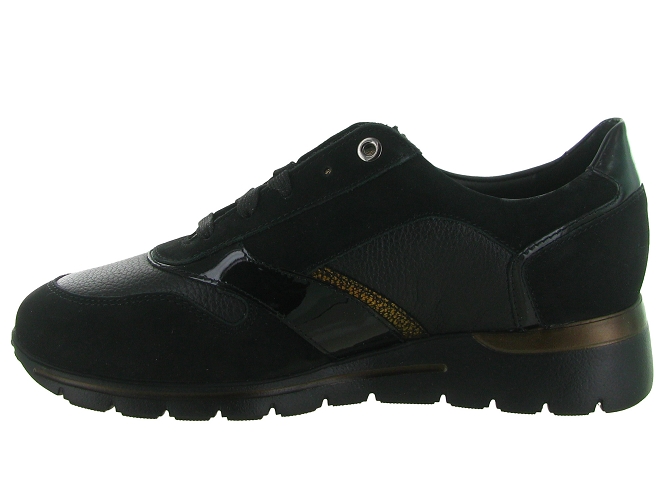 baskets et sneakers - Confort - femme - Cuir - Noir - Mephisto6350703_4