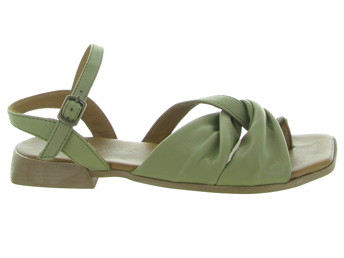 sandales et nu pieds - Casual - femme - Cuir - Kaki - Lune et lautre6351501_2