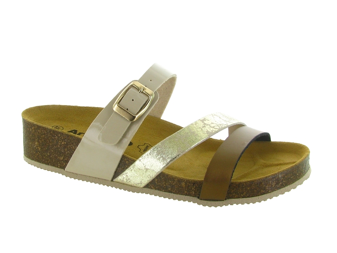 sandales et nu pieds - Mule Sabot - femme - Cuir - Bronze - Armando