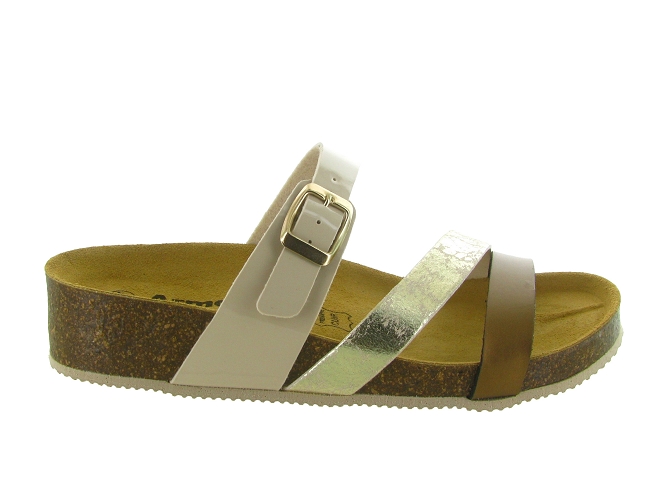 sandales et nu pieds - Mule Sabot - femme - Cuir - Bronze - Armando6701302_2