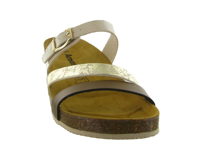 sandales et nu pieds - Mule Sabot - femme - Cuir - Bronze - Armando6701302_3
