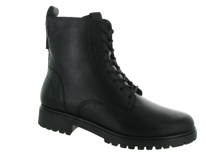 bottines et boots - Motardes - femme - Cuir - Noir - Tamaris