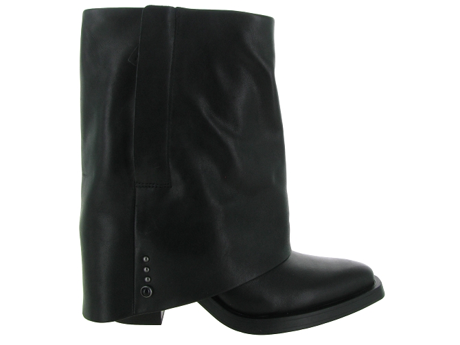bottines et boots - Motardes - femme - Cuir - Noir - Ash italia6709301_2