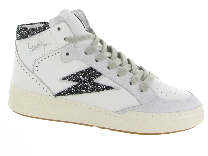 baskets et sneakers - Montante - femme - Cuir - Glitter - Paillettes - Semerdjian