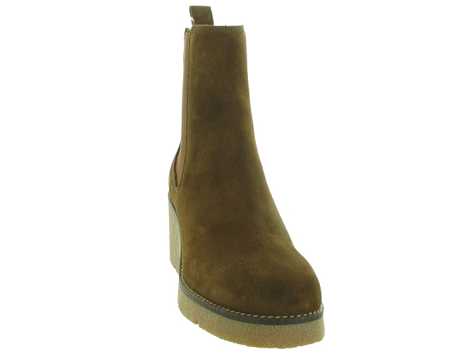 bottines et boots - Chelsea - femme - Cuir - Marron - Unisa6717402_3