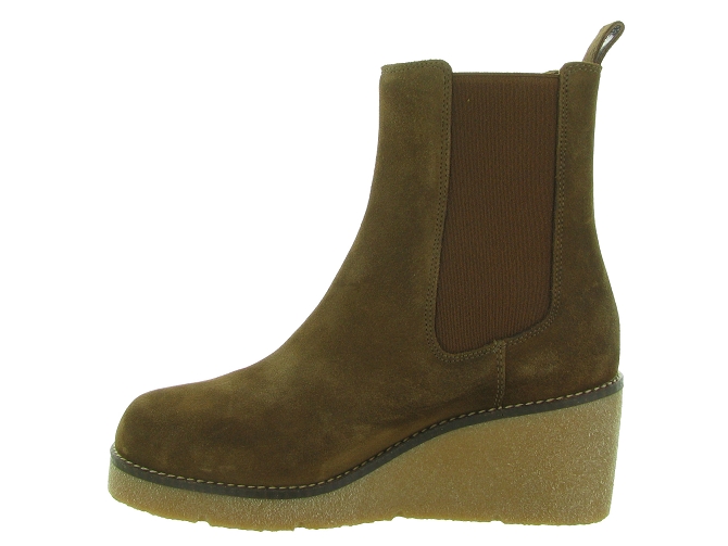 bottines et boots - Chelsea - femme - Cuir - Marron - Unisa6717402_4