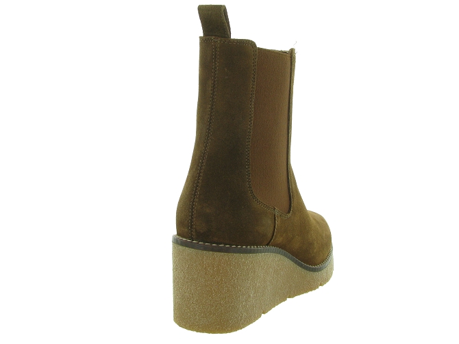 bottines et boots - Chelsea - femme - Cuir - Marron - Unisa6717402_5