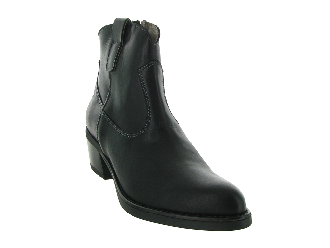 bottines et boots - Santiag - femme - Cuir - Noir - Minka design6720802_3