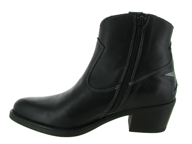 bottines et boots - Santiag - femme - Cuir - Noir - Minka design6720802_4
