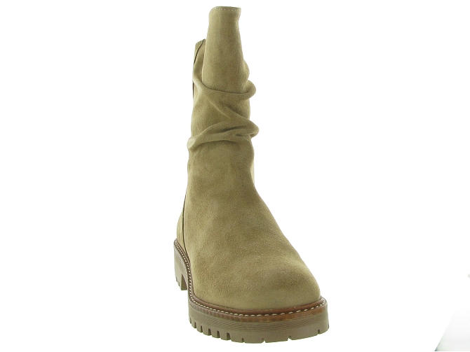 bottines et boots - Motardes - femme - Nubuck - Beige - Reqins6722001_3