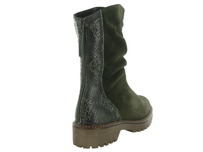 bottines et boots - Motardes - femme - Nubuck - Kaki - Reqins6722003_5