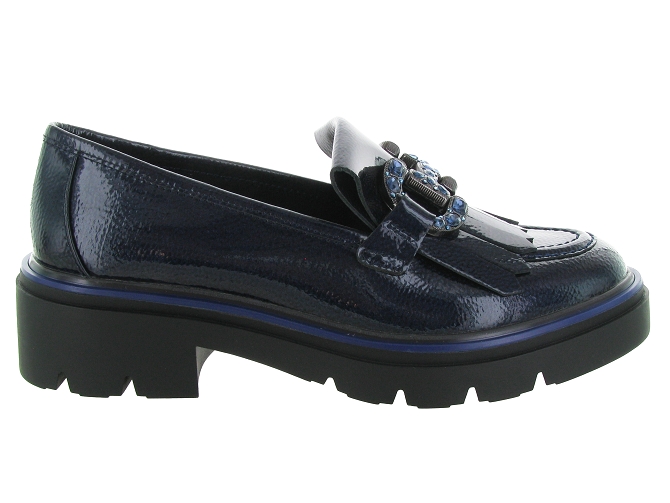 mocassins - Elégant - femme - Cuir - Bleu Marine - Regarde le ciel...6723501_2