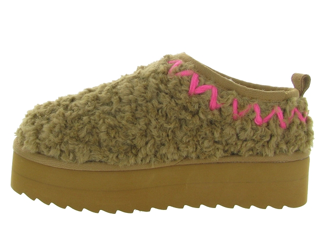 chaussons et pantoufles - Mules Sabots - femme - Synthétique - Chestnut - Colors of california6724801_4