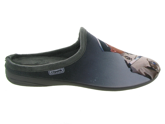 chaussons et pantoufles - Mules Sabots - homme - Toile  - Gris - La maison de l espadrille6733601_2