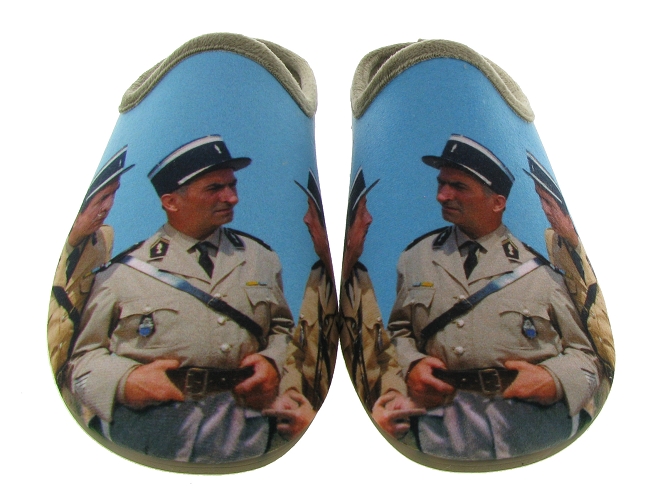 chaussons et pantoufles - Mules Sabots - homme - Toile  - Bleu - La maison de l espadrille