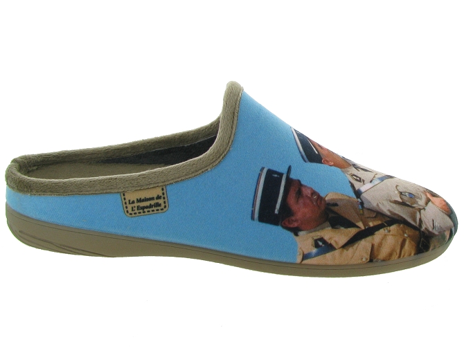 chaussons et pantoufles - Mules Sabots - homme - Toile  - Bleu - La maison de l espadrille6733701_2