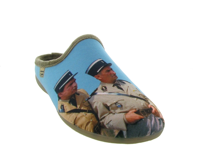 chaussons et pantoufles - Mules Sabots - homme - Toile  - Bleu - La maison de l espadrille6733701_3