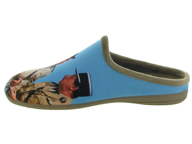 chaussons et pantoufles - Mules Sabots - homme - Toile  - Bleu - La maison de l espadrille6733701_4