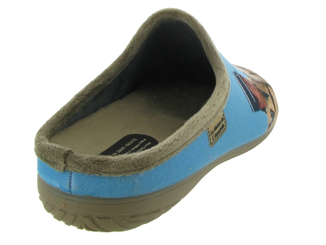 chaussons et pantoufles - Mules Sabots - homme - Toile  - Bleu - La maison de l espadrille6733701_5