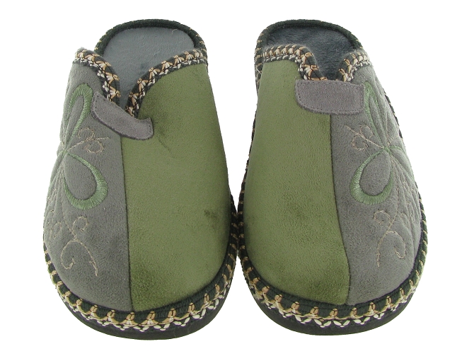 chaussons et pantoufles - Mules Sabots - femme - Toile  - Kaki - La maison de l espadrille