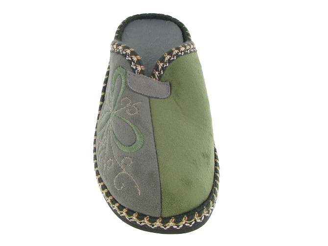 chaussons et pantoufles - Mules Sabots - femme - Toile  - Kaki - La maison de l espadrille6734701_3