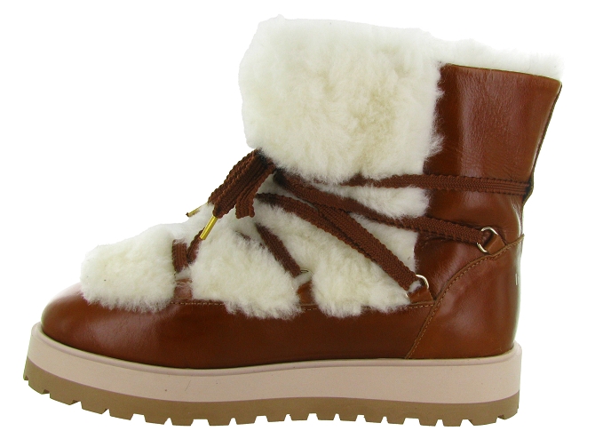 apres ski bottes fourrees - Botte de neige - femme - Cuir - Chestnut - Bobbies6741003_4
