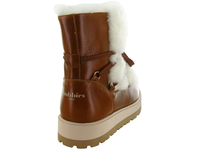 apres ski bottes fourrees - Botte de neige - femme - Cuir - Chestnut - Bobbies6741003_5