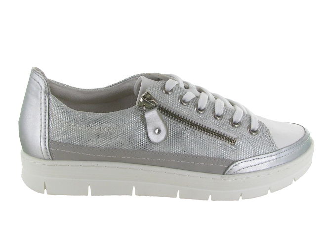 baskets et sneakers - Confort - femme - Cuir - Argent - Remonte6747301_2