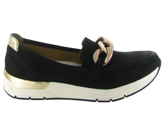mocassins - Compensé - femme - Cuir - Noir - Rieker6748502_2