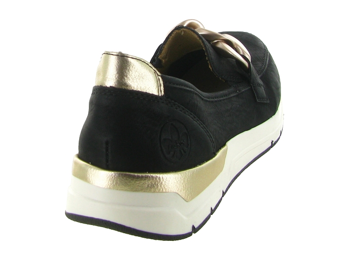 mocassins - Compensé - femme - Cuir - Noir - Rieker6748502_5
