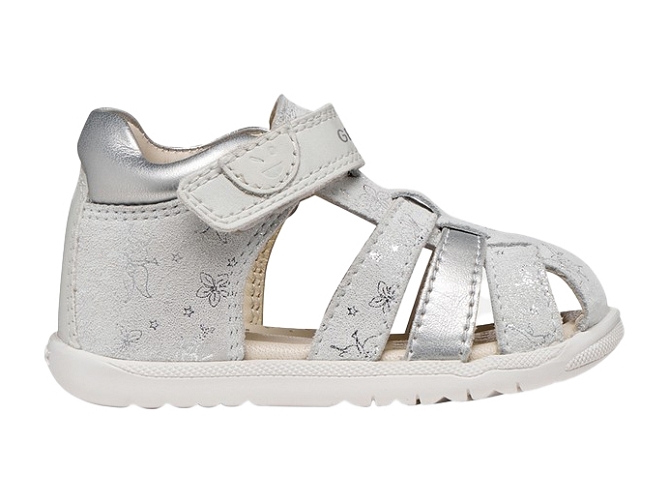 sandales et nu pieds - Semelle souple - bebe fille - Cuir laminé - Argent - Geox6755103_2