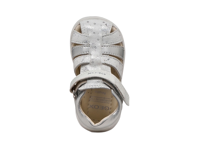sandales et nu pieds - Semelle souple - bebe fille - Cuir laminé - Argent - Geox6755103_3