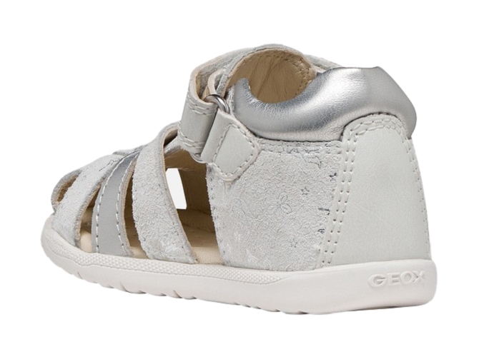 sandales et nu pieds - Semelle souple - bebe fille - Cuir laminé - Argent - Geox6755103_4