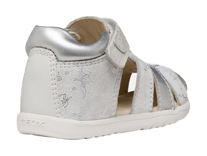 sandales et nu pieds - Semelle souple - bebe fille - Cuir laminé - Argent - Geox6755103_5