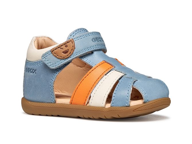 sandales et nu pieds - Semelle souple - bebe garcon - Cuir - Bleu - Geox
