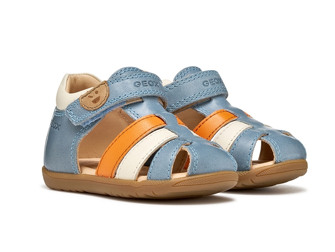 sandales et nu pieds - Semelle souple - bebe garcon - Cuir - Bleu - Geox6755604_2