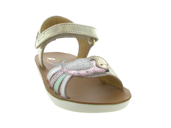 sandales et nu pieds - Semelle souple - junior fille - Cuir - Or - Shoo pom6762501_3