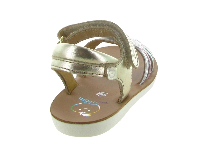 sandales et nu pieds - Semelle souple - junior fille - Cuir - Or - Shoo pom6762501_5