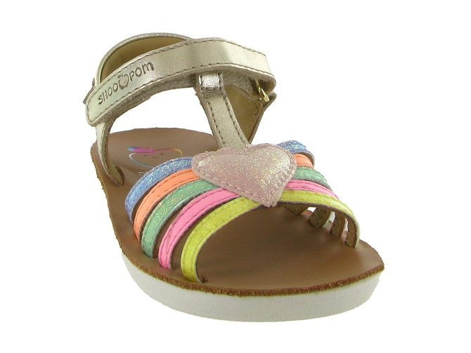sandales et nu pieds - Semelle souple - junior fille - Cuir - Or - Shoo pom6762602_3