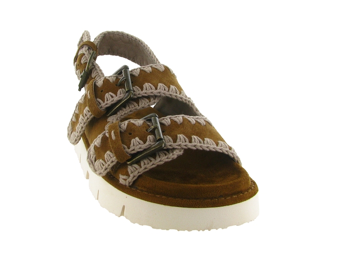 sandales et nu pieds - Confort - femme - Nubuck - Chestnut - Mou6764301_3