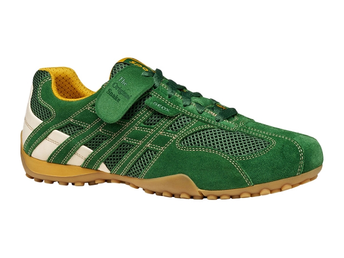 chaussures a lacets - Confort et décontracté - homme - Synthétique - Vert - Geox